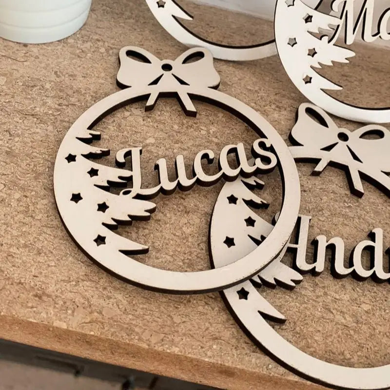 Personalized Laser-Cut Snowflake Bauble – Custom Christmas Tree Ornaments