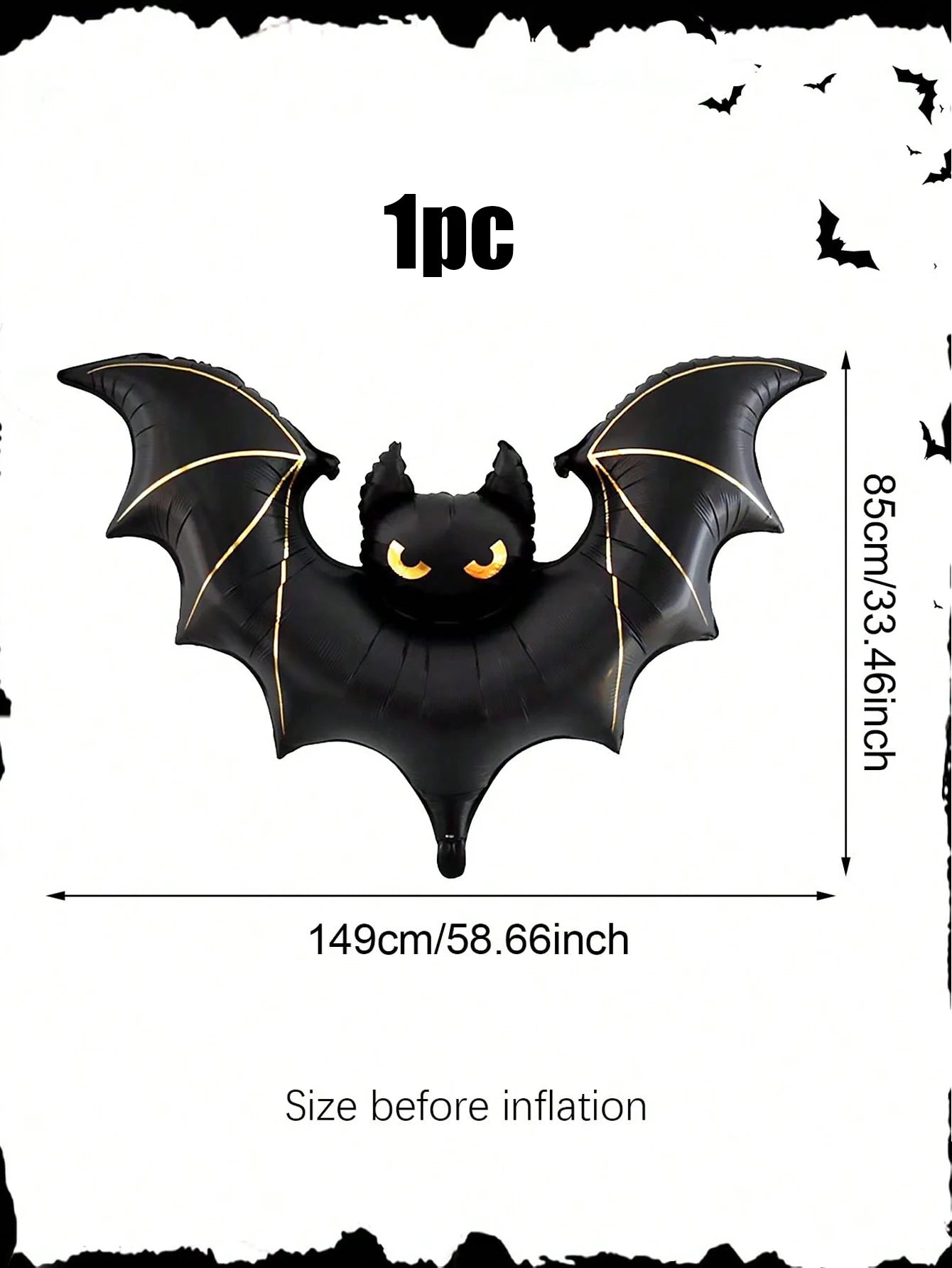 Halloween large scary bat balloon