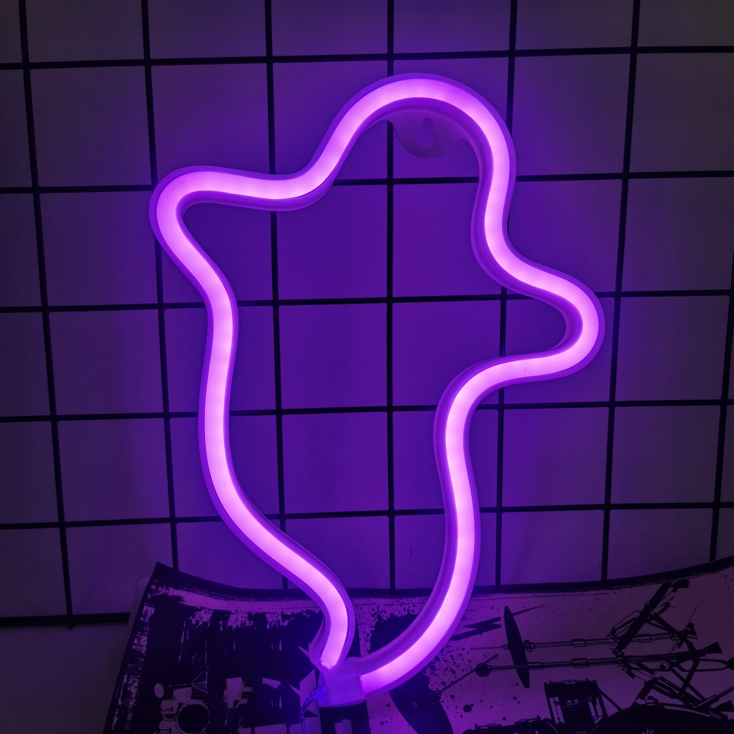 Halloween Bat Spirit LED Neon Wall Decor - USB or Battery Powered