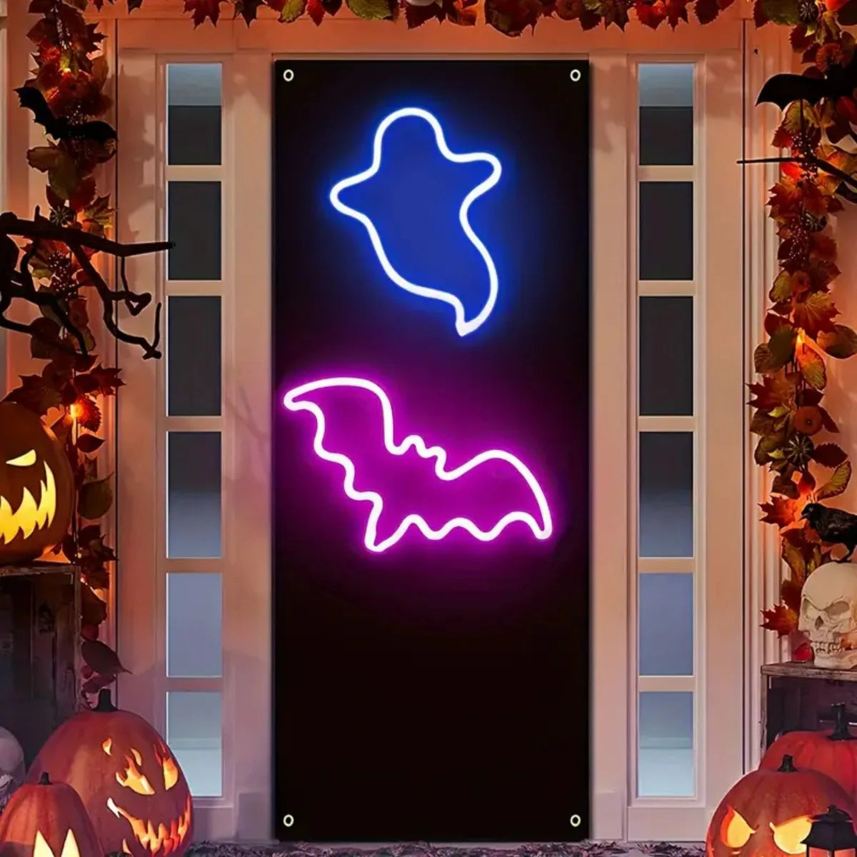 Halloween Bat And Ghost Shape LED Neon Decorative Night Light