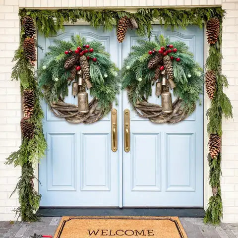 Christmas Wreath Farmhouse Boho Garland