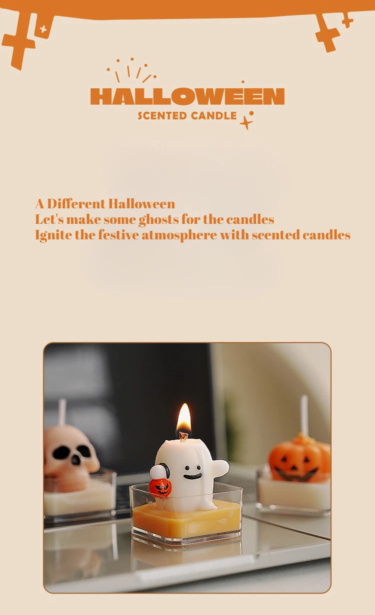 Halloween Fun Scented Candles - Handmade Decor for Home