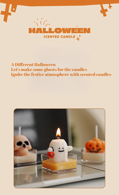Halloween Fun Scented Candles - Handmade Decor for Home