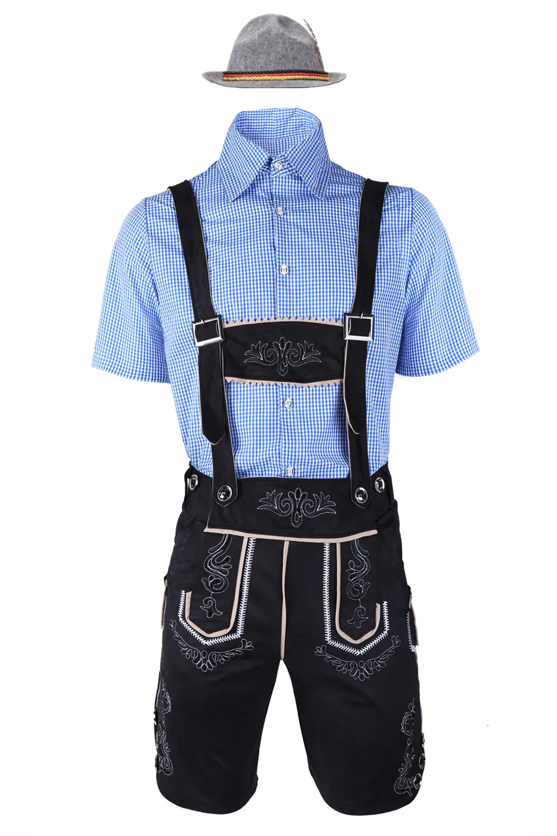 M-XXL Men German Oktoberfest Lederhosen Costume