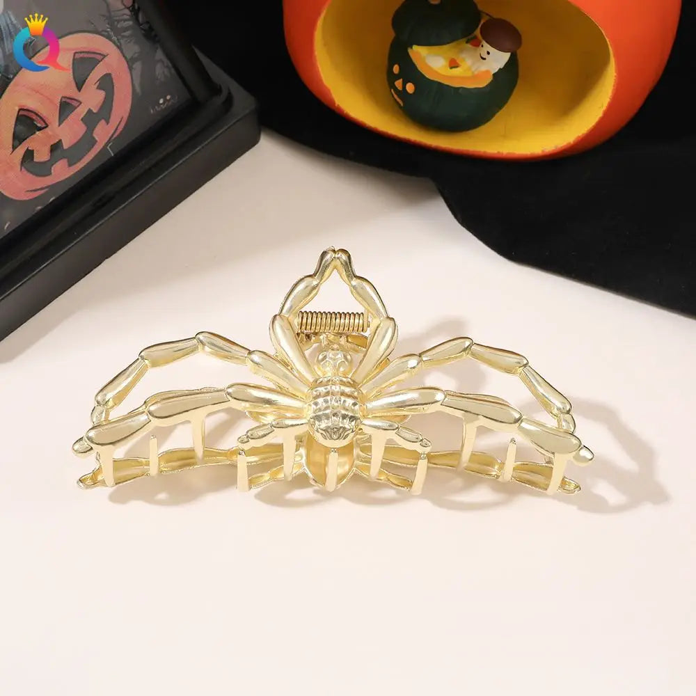 1Pcs Halloween Black Spider Hair Claw Clips