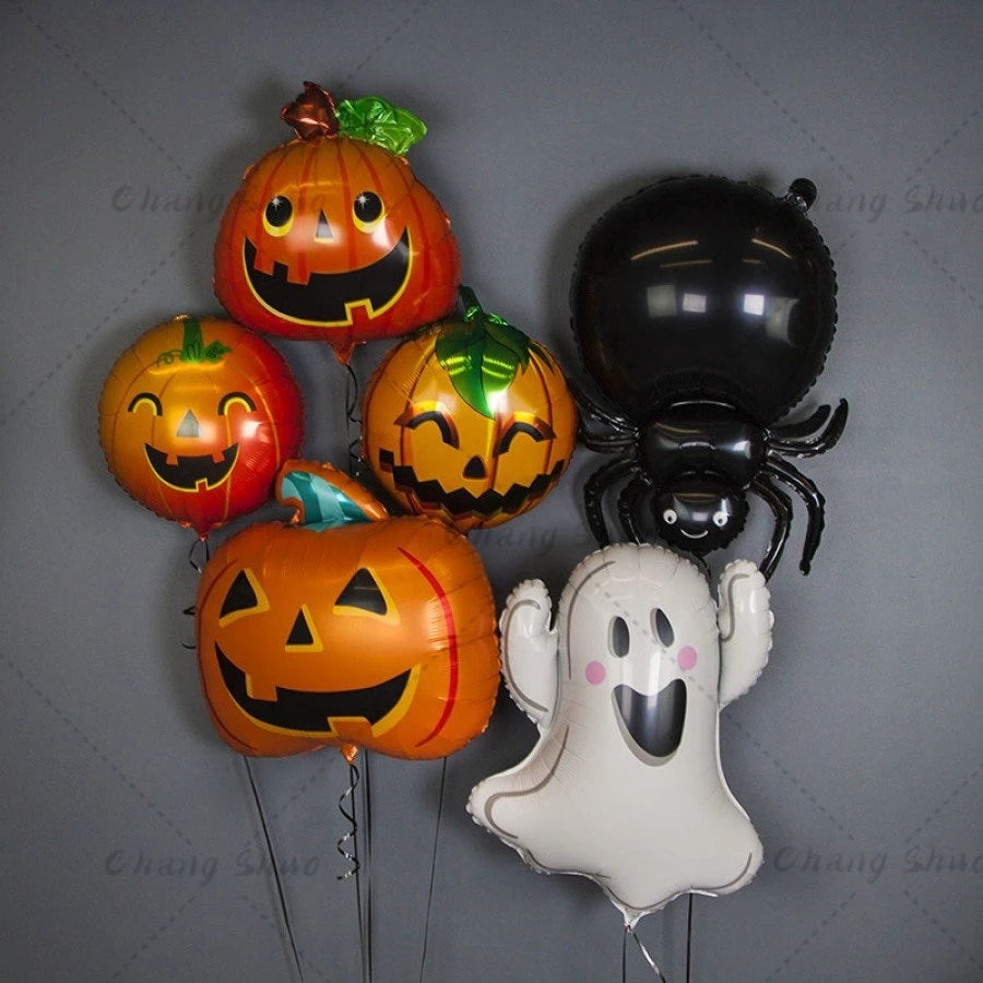 Halloween Pumpkin Ghost Witch Bat Foil Balloons