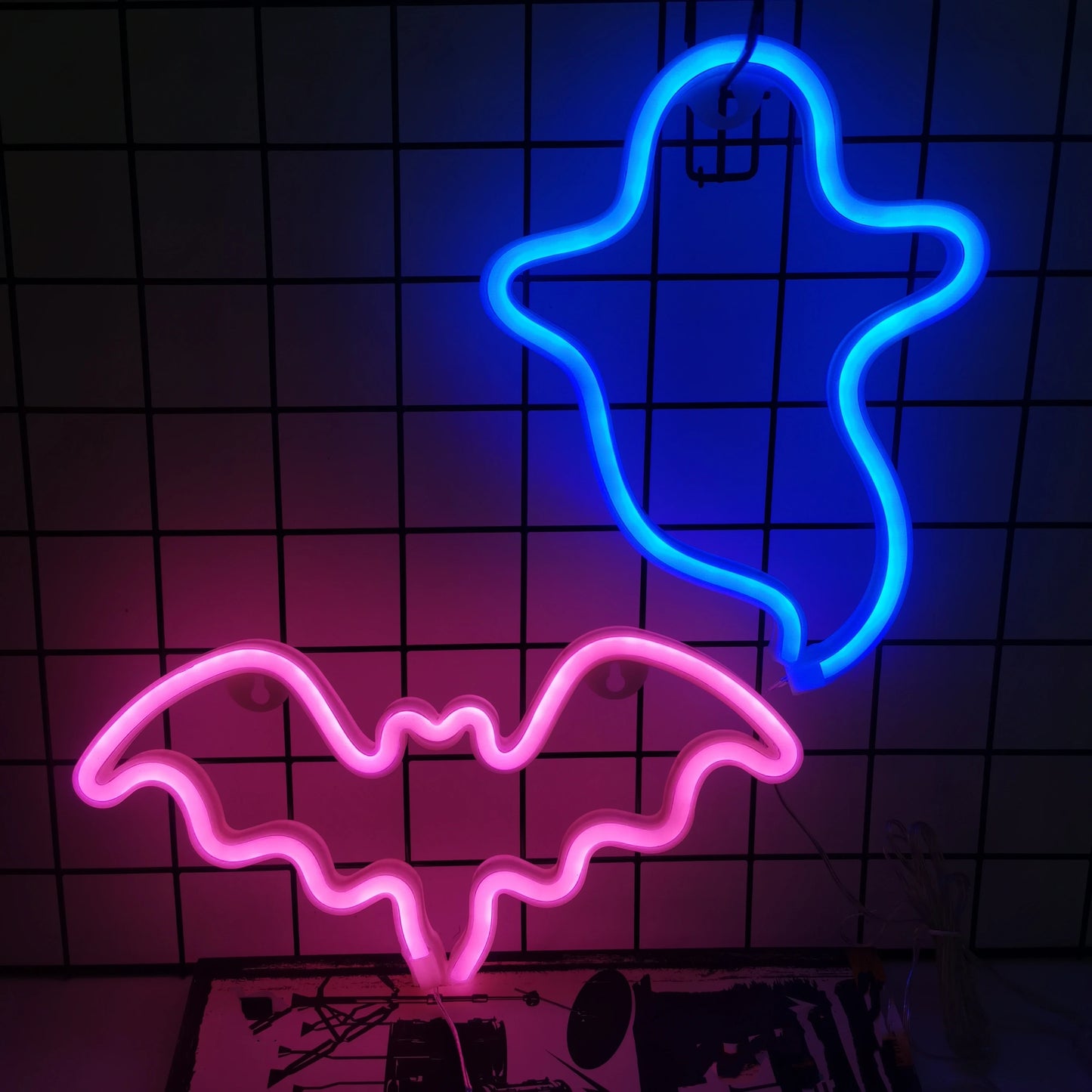 Halloween Bat Spirit LED Neon Wall Decor - USB or Battery Powered