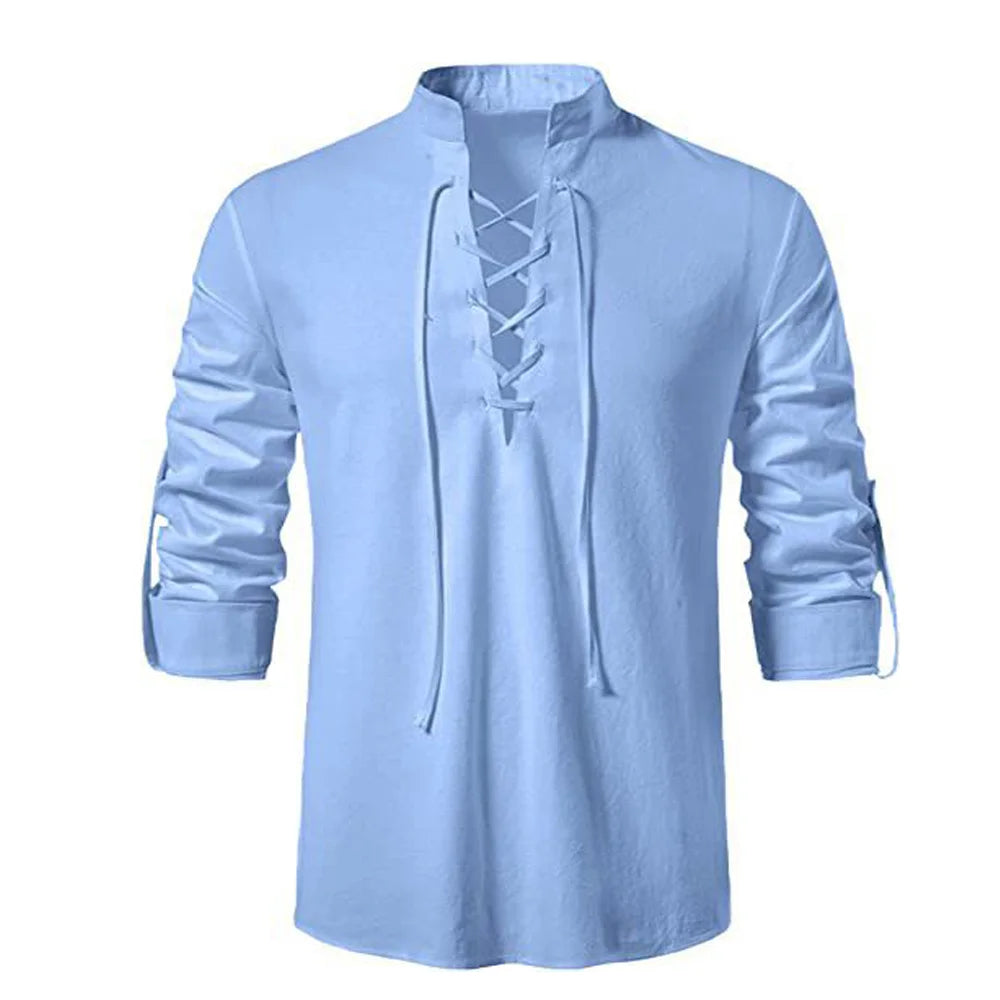 Mens Pirate Shirt Viking Retro Renaissance