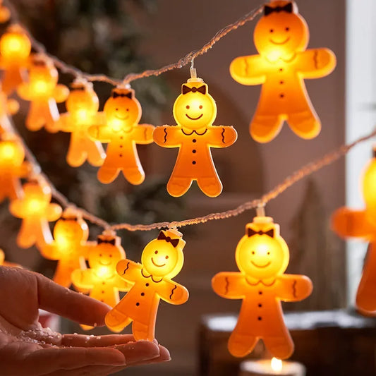 Gingerbread Man String Lights Christmas Decorations