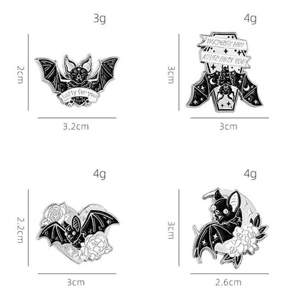 Spooky bat brooch for men and women