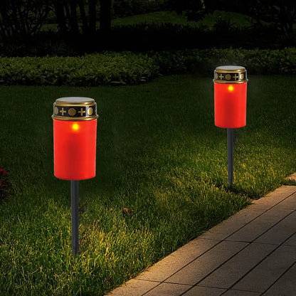 Solar Rainproof Flameless Grave Ritual Garden Lighting Halloween Decor