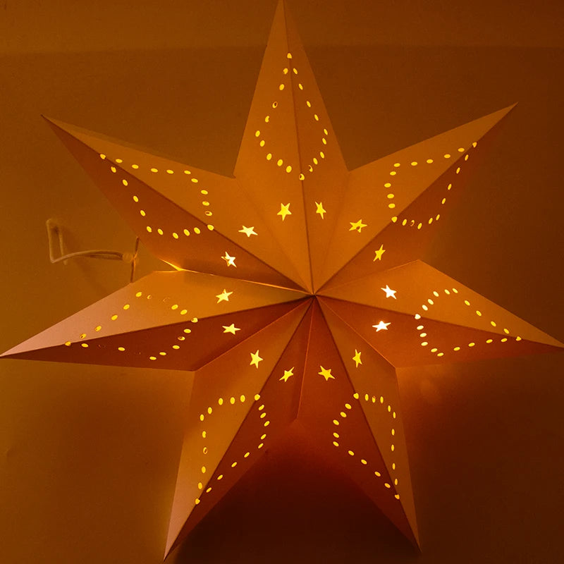 1pc White Hallow Out Star Hanging Decoration