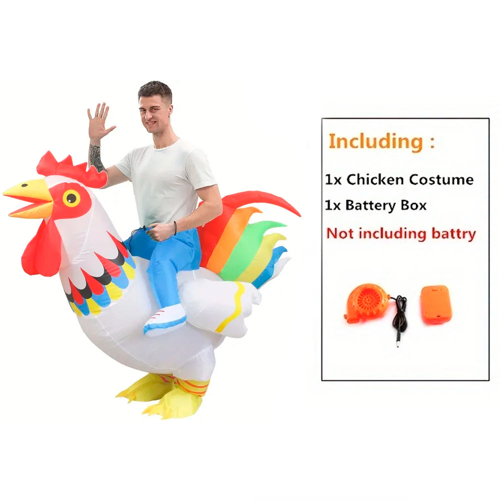 Colorful Rooster Inflatable Costume