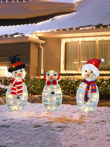 3Pcs  Snowman LED Light