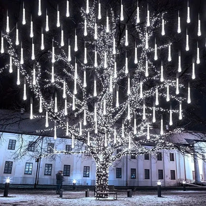 Solar Meteor Shower LED String Lights