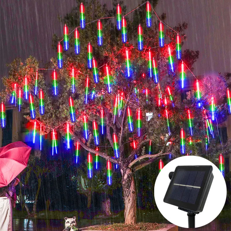 Solar Meteor Shower LED String Light