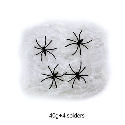 Artificial Spider Web White Stretchy Cobweb Glow