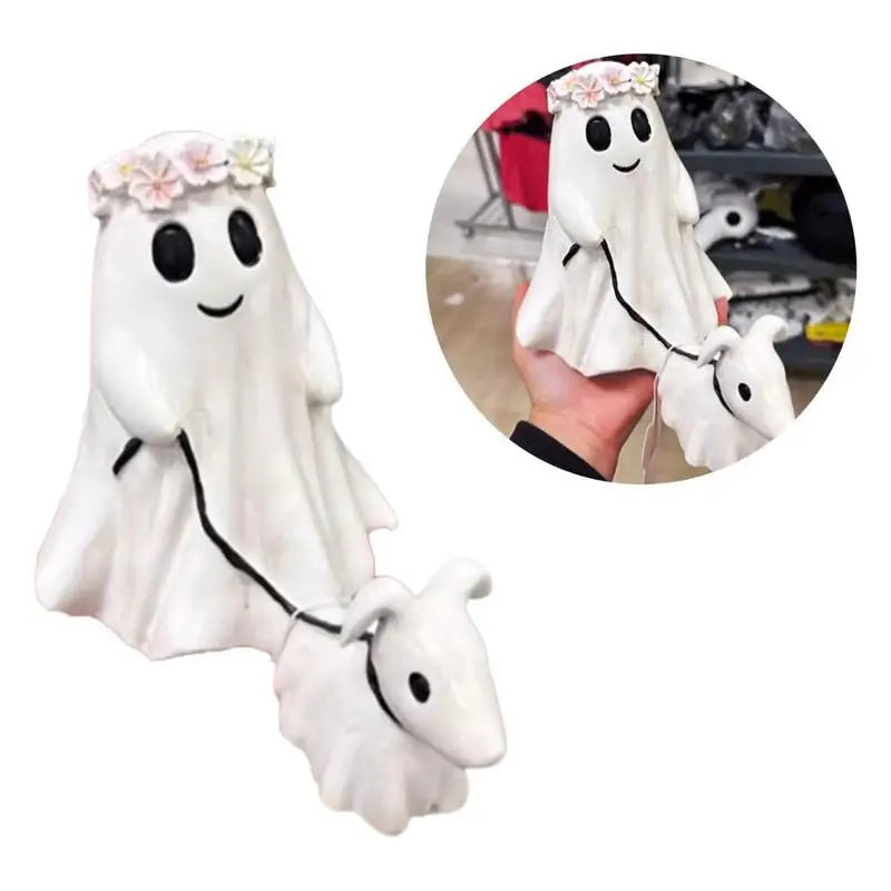 Halloween Ghost Walking Dog Statue Resin Ornament - Festivewarehouse™