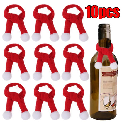 10/1PCS Mini Knitting Scarf Wine Bottle