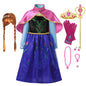 Summer Fancy Queen Elsa Anna Costume Girls