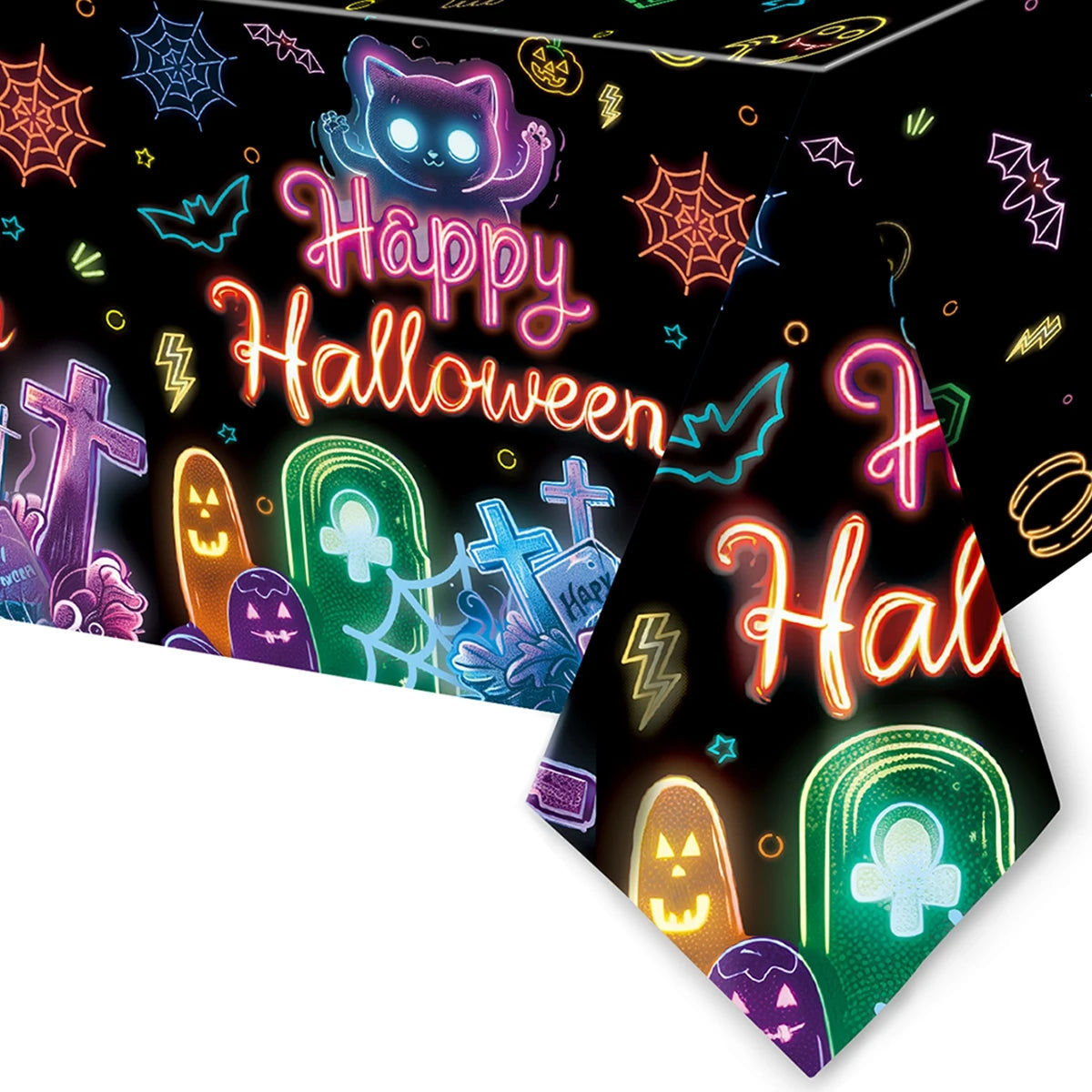 Halloween Fluorescent Tablecloth - Festivewarehouse™