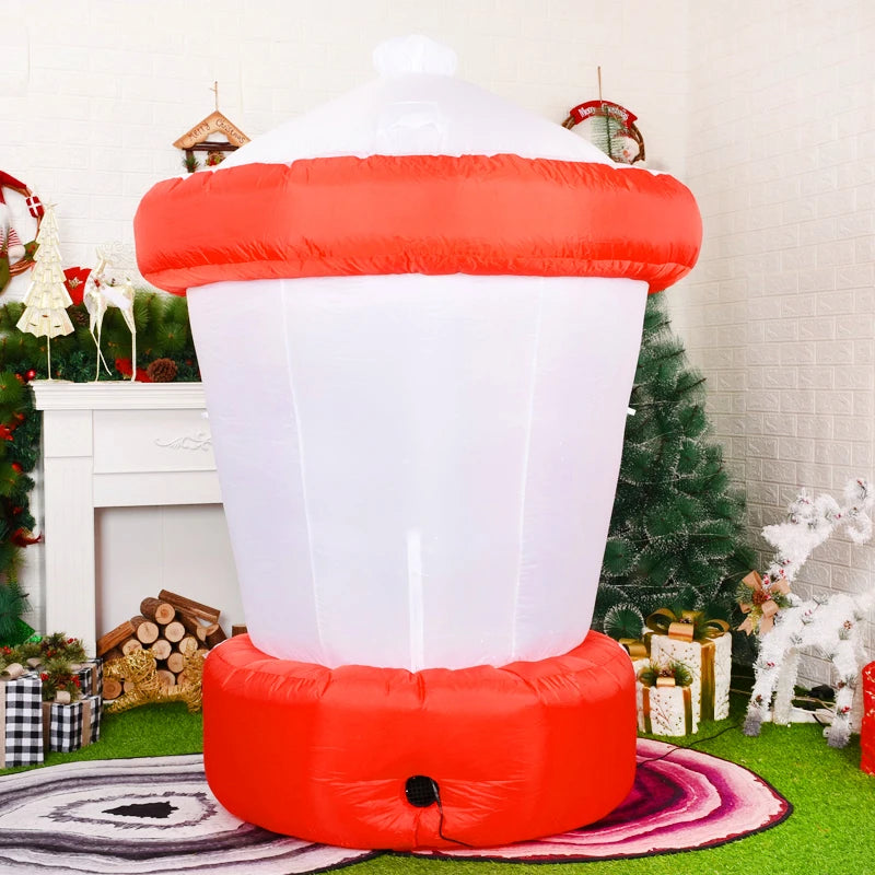 Inflatable Christmas Snow Globe with LED Light