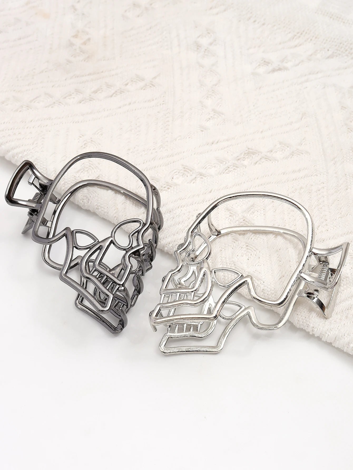 Halloween punk style metal skull