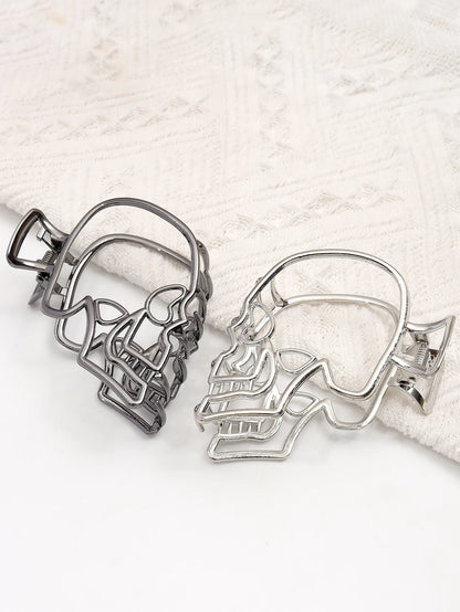 Halloween punk style metal skull