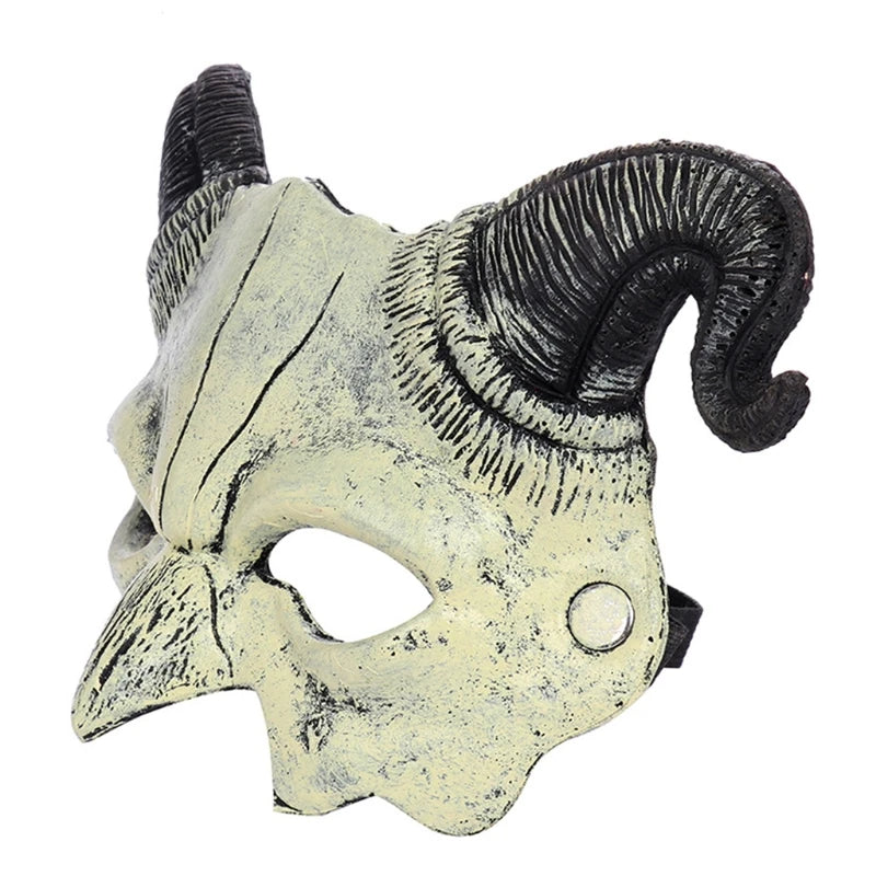 Horns Devil Half Face Mask