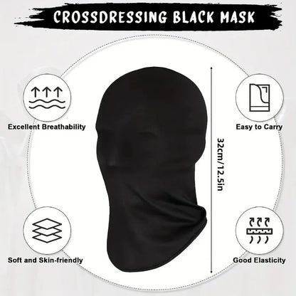 Black Hood Halloween Cosplay Costumes Spandex Full Mask