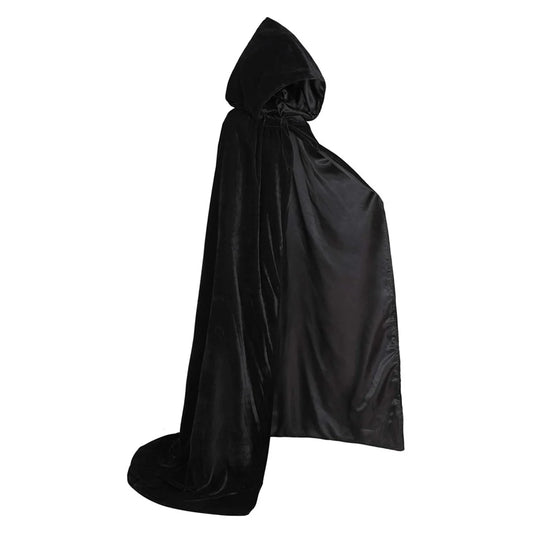 Unisex Black Hooded Cloak Witch