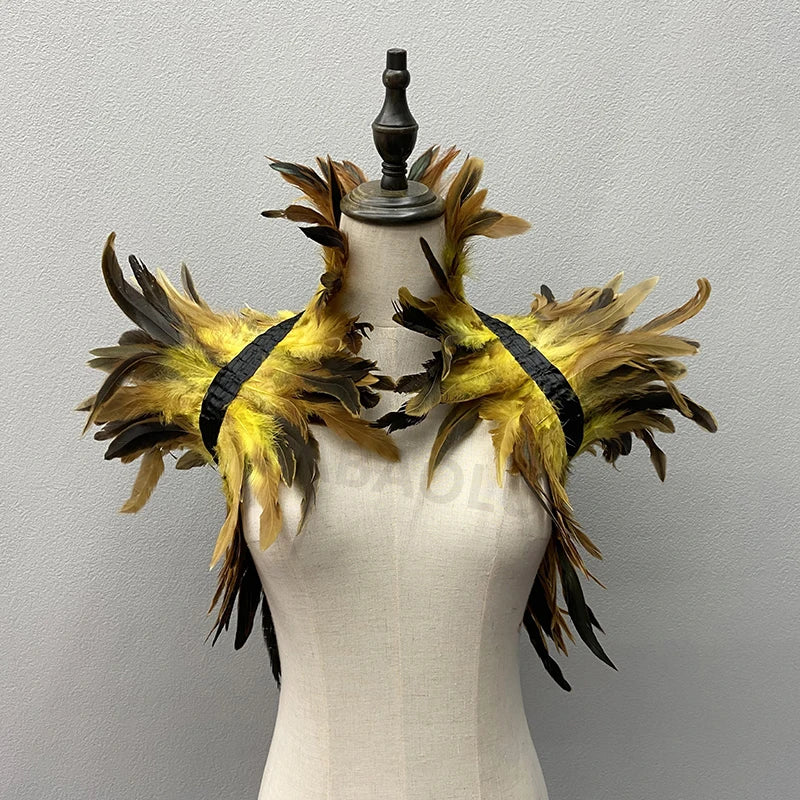 Natural Feather Shrugs Shawl For Women