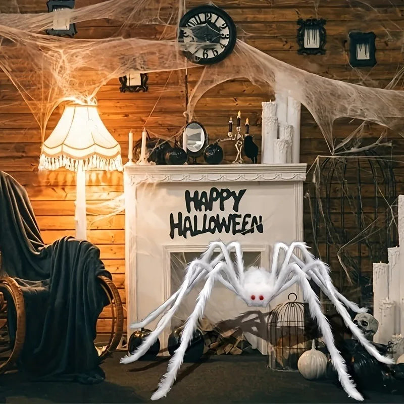 Big Plush Spider Scary Halloween Decoration
