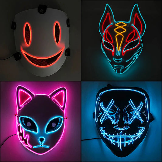 LED Mask Anime High-Rise Invasion Sniper Mask