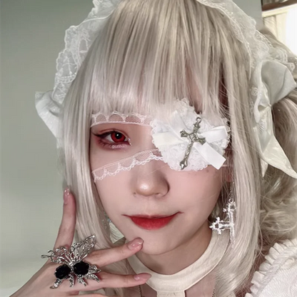 Halloween Punk Gothic Cross Eye Mask Cosplay