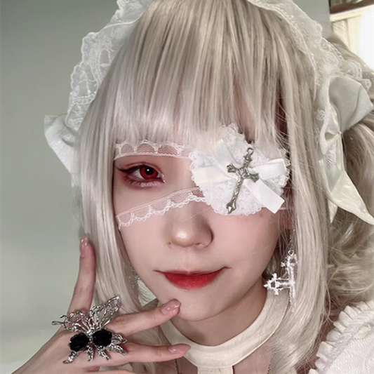 Halloween Punk Gothic Cross Eye Mask Cosplay