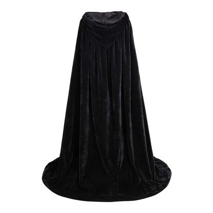 Unisex Black Hooded Cloak Witch