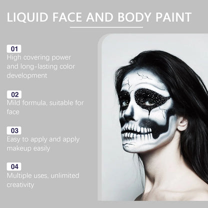 Halloween Party Liquid Face and Body Paint Black 120ml