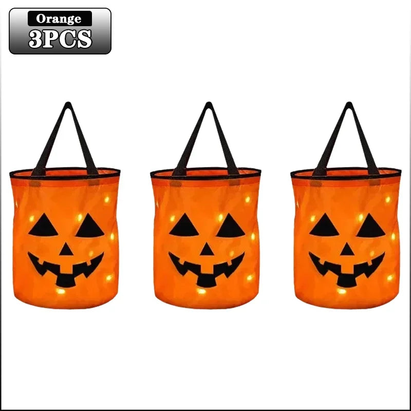 1-20PC LEDLight Up Halloween Pumpkin Candy