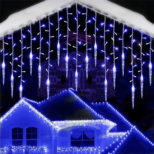 Led Icicle Curtain Lights Outdoor Street Garland