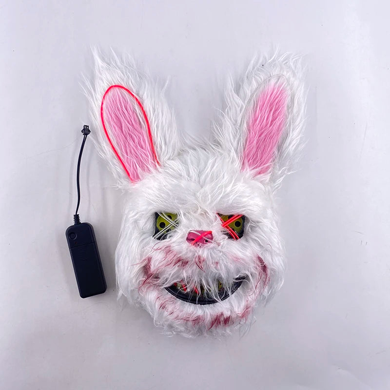 LED glowing Cosplay Bloody Rabbit Mask