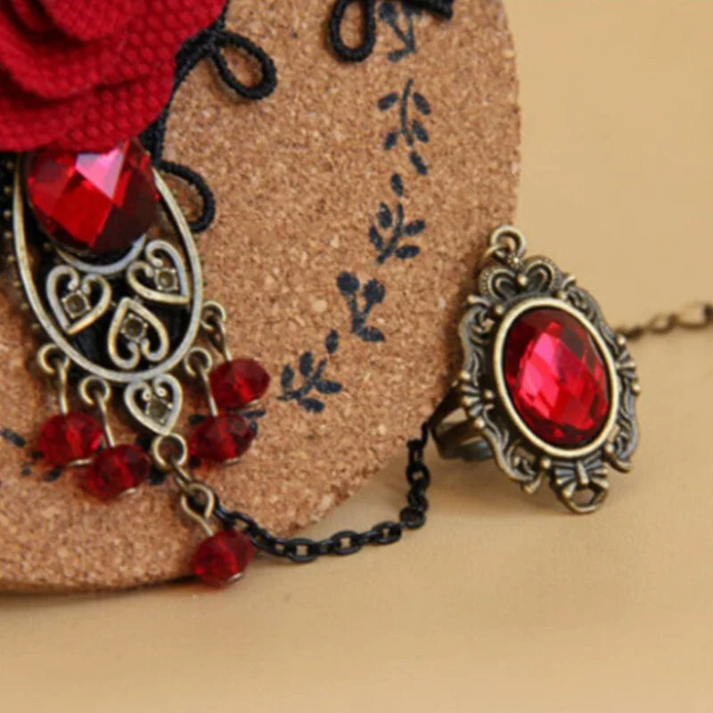 Women Rose Bracelets Steampunk Gothic Style