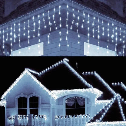 Led Icicle Curtain Lights Outdoor Street Garland