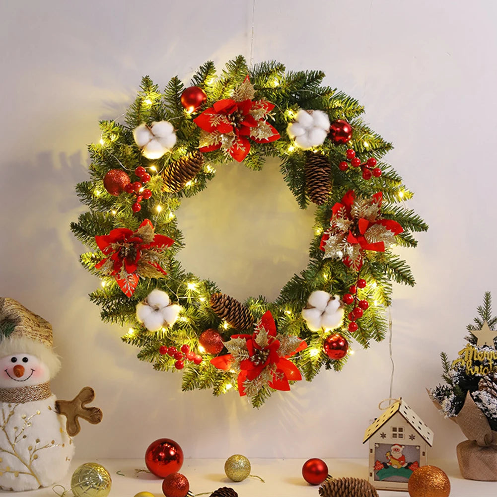 Christmas Hanging Decorations with Spruce Pine Cones Berry Ball 40CM