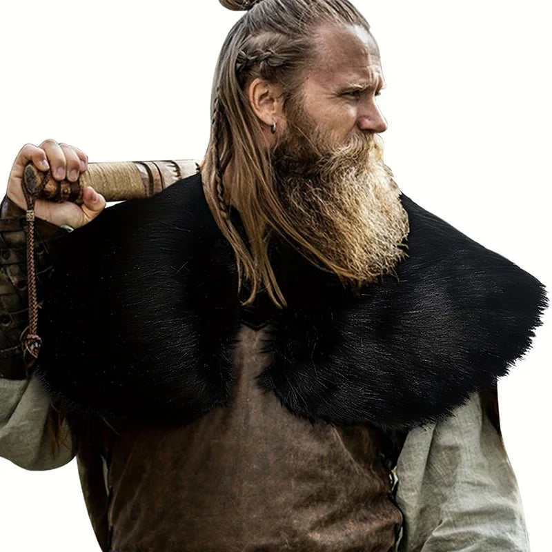 Fur Collar Winter Clothing King Warrior Cloak