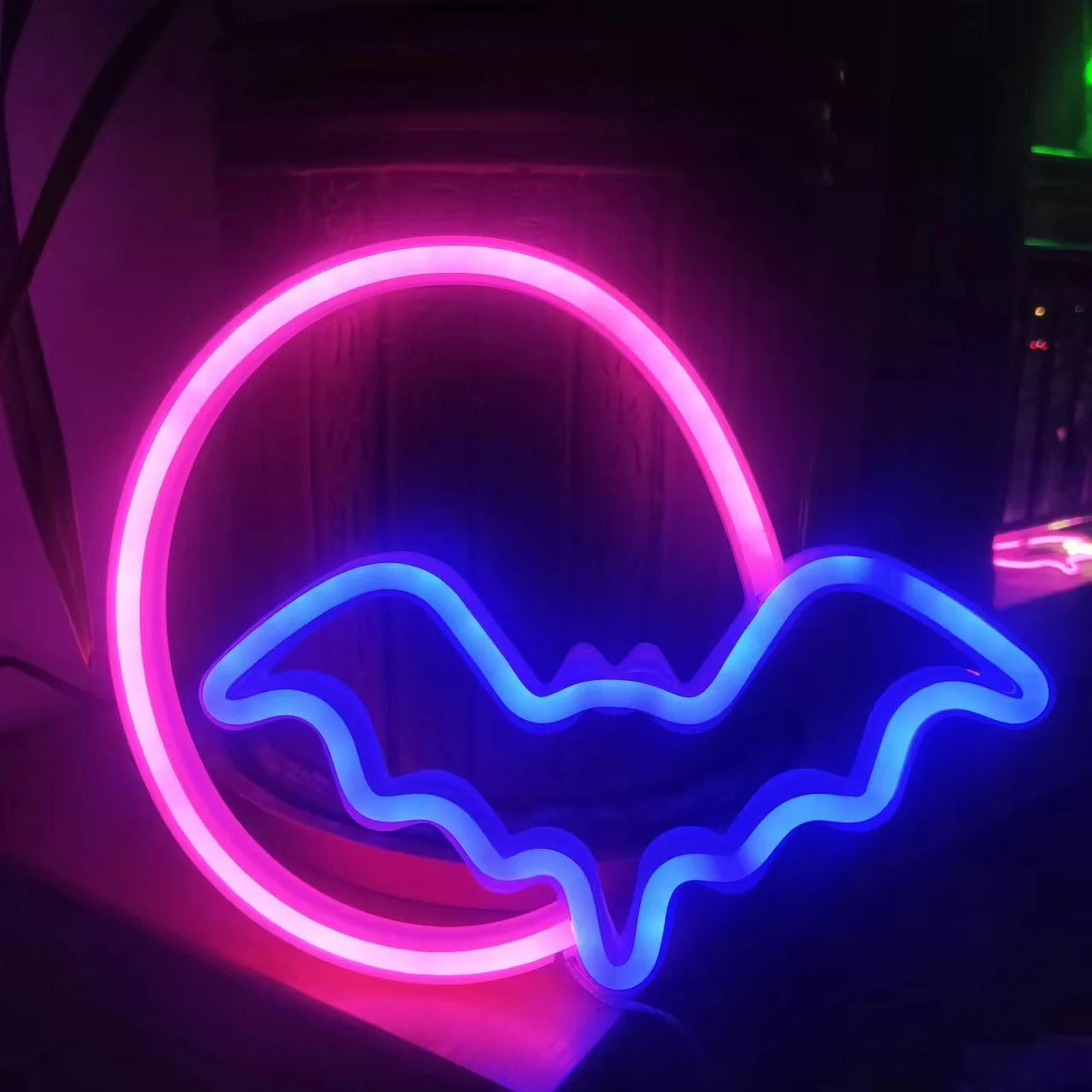 Halloween Bat Spirit LED Neon Wall Decor - USB or Battery Powered