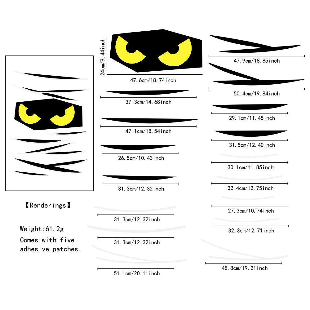 Halloween decorations room door stickers