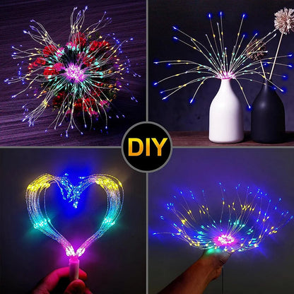 LED Fireworks Fairy Lights Copper Wire String Light