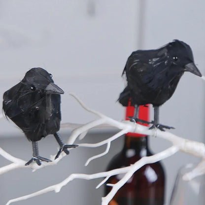 1-6PCS Scare Black Feather Crow