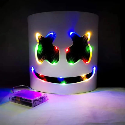 LED DJ Mask Lifelike Marshmello Mask